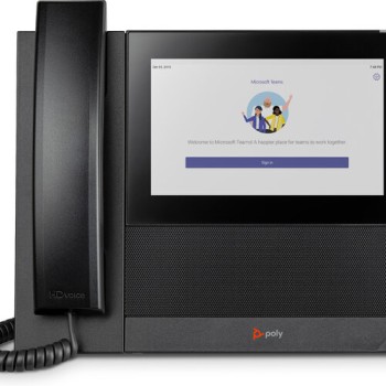 Teléfono IP Poly CCX 600 con Pantalla Táctil 7" - Certificado Microsoft Teams - Negro - Modelo 82Z84AA