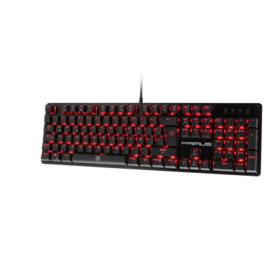Teclado Gamer Primus Gaming Ballista100T - Alámbrico - Multimedia - LED Rojo - Switch Rojo - PKS-101S
