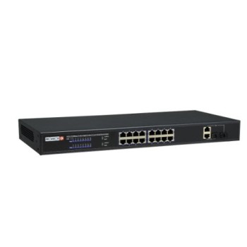 Switch Provision-ISR 16 Puertos PoE Fast Ethernet con 2 SFP Modelo POES-16250C+2COMBO