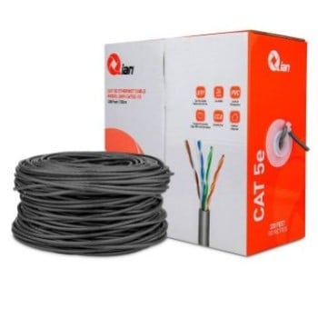 Bobina de Cable QIAN QHR-CAT5E-10 - 100m - UTP Cat5e - Interior - Gris - 24 AWG - QHR-CAT5E-10 Bobina de Cable QIAN QHR-CAT5E-10 - 100m - UTP Cat5e - Interior - Gris - 24 AWG - QHR-CAT5E-10