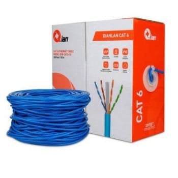 Bobina de Cable QIAN QHR-CAT6-10 - 100m - UTP Cat6 - Interior - Azul - 23 AWG - QHR-CAT6-10 Bobina de Cable QIAN QHR-CAT6-10 - 100m - UTP Cat6 - Interior - Azul - 23 AWG - QHR-CAT6-10