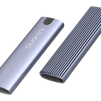 Gabinete Quaroni EM2TL1 - M.2 - USB-C - SSD - Plata - EM2TL1