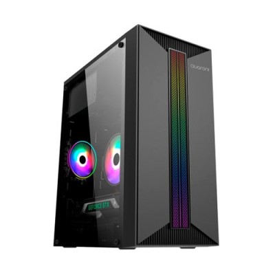Gabinete Gamer Quaroni QCMT-09 - Micro Torre - Micro ATX/Mini ITX - Fuente 500W - Panel Lateral - QCMT-09