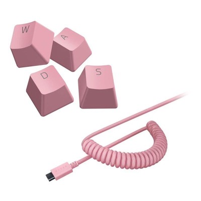 Cobertura de Teclado Razer - Cable en Espiral - Rosa Cuarzo - RC21-01491000-R3M1