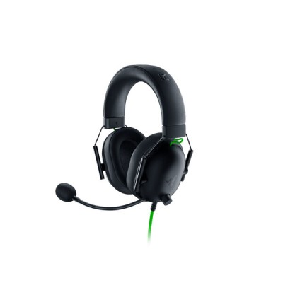 Diadema Gamer Razer BlackShark V2 X - Alámbrico - 3.5mm - Micrófono - 1,3 m - Negro/Verde - RZ04-03240100-R3U1