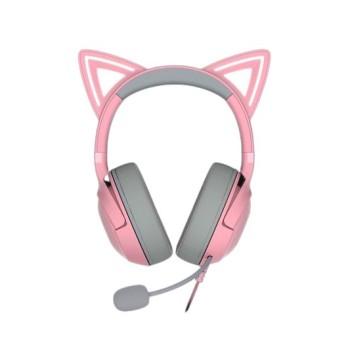 Diadema Gamer Razer Kraken Kitty V2 - Alámbrico - USB - Micrófono - Rosa Cuarzo - RZ04-04730200-R3U1