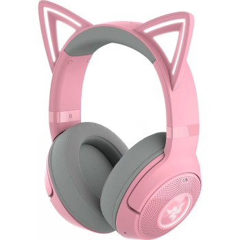 Diadema Gamer Razer Kraken Kitty V2 BT - Inalámbrico - Micrófono - RGB - Rosa - RZ04-04860100-R3U1