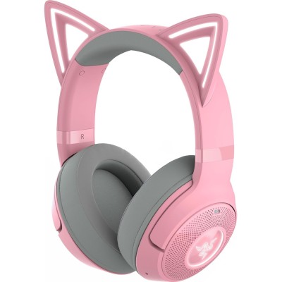 Diadema Gamer Razer Kraken Kitty V2 BT - Inalámbrico - Micrófono - RGB - Rosa - RZ04-04860100-R3U1