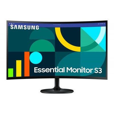 Monitor Samsung Essential S3 - 27" - Full HD - HDMI - VGA - Curvo - LS27D360GALXZX