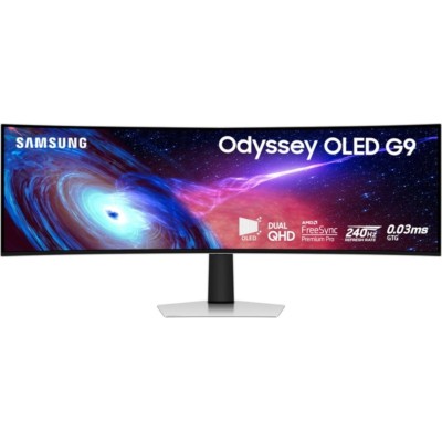 Monitor Gamer Samsung Odyssey OLED G9 - 49" - UltraWide Dual Quad HD - 240Hz - HDMI - DisplayPort - DVI - Curvo - Altavoces - LS49CG932SNXZA