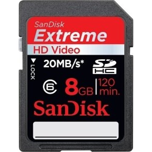 Memoria SD SanDisk Extreme 8GB UHS-I SDSDX-008G-X46