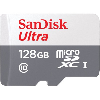 Memoria MicroSDXC SanDisk Ultra - 128GB - Clase 10 - C/Adaptador - SDSQUNR-128G-GN3MA
