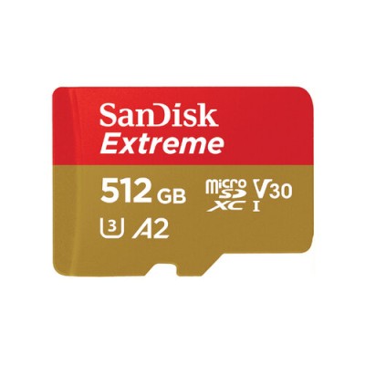 Memoria MicroSDXC SanDisk Extreme - 512GB - Clase 10 - C/Adaptador - SDSQXAV-512G-GN6MA