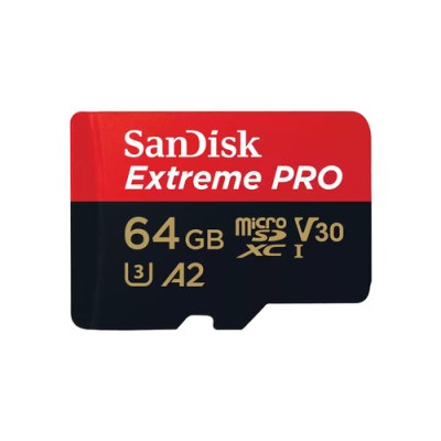 Memoria MicroSDXC SanDisk Extreme Pro - 64GB - Clase 10 - Con Adaptador - SDSQXCU-064G-GN6MA