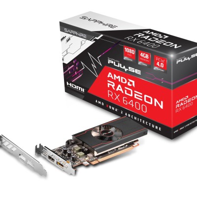 Tarjeta de Vídeo SAPPHIRE PULSE AMD Radeon RX 6400 - 4GB - PCI-E 4.0 - GDDR6 - HDMI - DisplayPort - 11315-01-20G