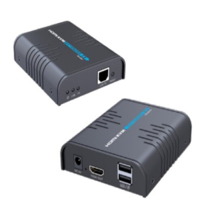 Kit Extensor de Video SAXXON LKV373KVM - HDMI por Cable de Red Cat5E - Hasta 120M - FHD - LKV373KVM