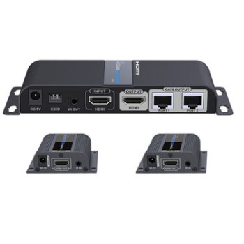 Kit Extensor HDMI SAXXON LKV712PRO - Hasta 40m por Cable Red Cat5/6/7 - Full HD 1080p