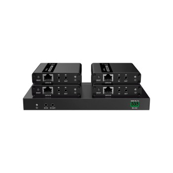 Kit Extensor de Video SAXXON LKV724P - HDMI por Cable de Red Cat6 - Hasta 70M - FHD - 4 Puertos - LKV724P