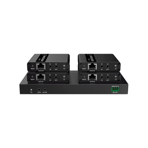 Kit Extensor HDMI SAXXON por Cable Red Cat6 Hasta 70M 4K HDR Modelo LKV724P