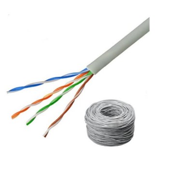 Bobina de Cable de Red SAXXON Cat5e 305 Metros 24 AWG Blanco Modelo OUTP5ECOP305BC