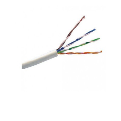 Bobina SAXXON - Cat6 - 305M - 23 AWG - Blanco - OUTP6COP305BC