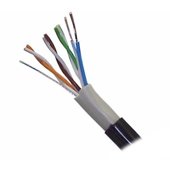 Bobina de Cable de Red SAXXON UTP Cat5e 100 Metros para Exterior Negro - OUTPCAT5ECOPEXT100