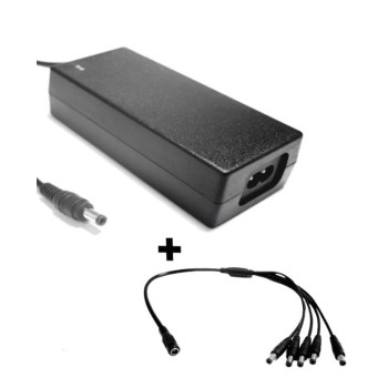 Fuente de Poder SAXXON PSU1204D con Divisor para 5 Cámaras PSWB08 - 40cm