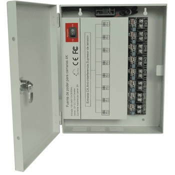 Fuente de Poder SAXXON PSU1213-D8H - 11 a 15Vcd - 13A - para 8 Cámaras - PSU1213-D8H