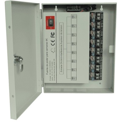 Fuente de Poder SAXXON PSU1213-D8H - 11 a 15Vcd - 13A - para 8 Cámaras - PSU1213-D8H