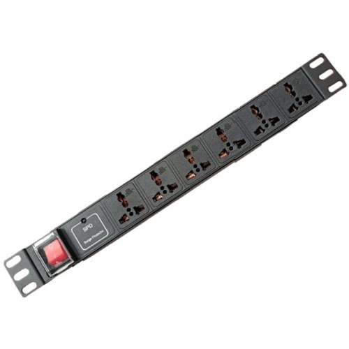 PDU SAXXON 6 Contactos 2.5A Protección Eléctrica Modelo SXPDU-6U