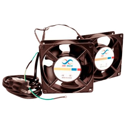 Ventilador SBE Tech SBE-J2VENTN127V - 4 1/2" - 2 Piezas - para Gabinete - SBE-J2VENTN127V