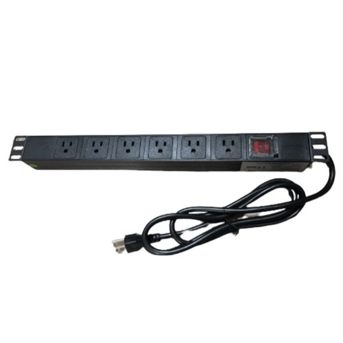 Barra de Contactos SBE TECH 6 Salidas AC 15A Montaje Rack 1U Modelo SBE-TC006VSP