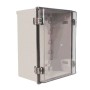 Gabinete SBE TECH TR15015090 - Plástico - 150x150x90mm - Cubierta transparente - Para exteriores - SBE-TR15015090