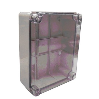 Gabinete SBE TECH TR24019090 - Plástico - 240x190x90mm - Cubierta transparente - Para exteriores - SBE-TR24019090