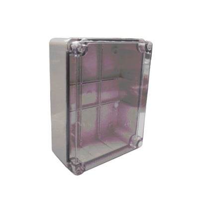 Gabinete SBE TECH TR24019090 - Plástico - 240x190x90mm - Cubierta transparente - Para exteriores - SBE-TR24019090