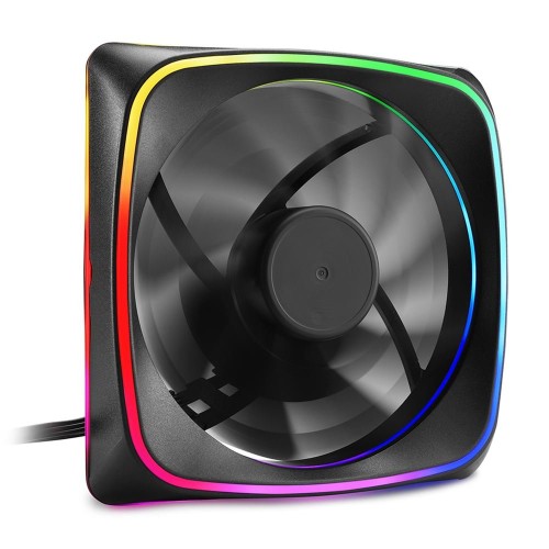 Ventilador Sharkoon RGB SHARK Lights 120mm - 1000 RPM - Negro - Iluminación LED