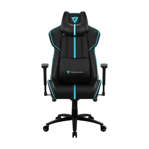 Silla Gamer ThunderX3 BC7 - Soporta 125Kg - Negro con Cyan - Modelo 4718009150416