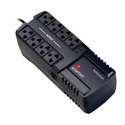 Regulador de Voltaje Smartbitt 2250VA/1100W con 8 Contactos Modelo SBAVR2250R