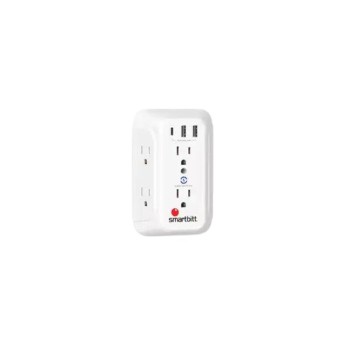 Supresor de Picos Smarttbit SBSS-BW6-3U - 6 Conectores - 2xUSB-A - 1xUSB-C - SBSS-BW6-3U