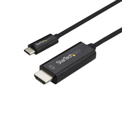 Cable Adaptador StarTech.com CDP2HD1MBNL - 1 m - USB-C a HDMI - 4K - Negro - CDP2HD1MBNL Cable Adaptador StarTech.com CDP2HD1MBNL - 1 m - USB-C a HDMI - 4K - Negro - CDP2HD1MBNL