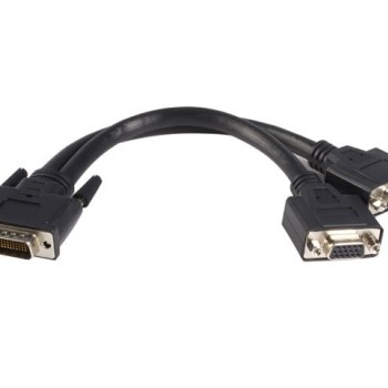 Cable de Video StarTech.com DMS-59 a Doble VGA 20cm Negro - DMSVGAVGA1