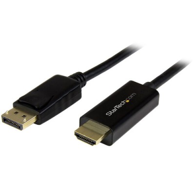 Cable Adaptador de Vídeo StarTech.com - DisplayPort a HDMI - 2m - Ultra HD 4K - Negro - DP2HDMM2MB Cable Adaptador de Vídeo StarTech.com - DisplayPort a HDMI - 2m - Ultra HD 4K - Negro - DP2HDMM2MB