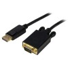 Cable Adaptador de Vídeo StarTech.com - Conecta DisplayPort a VGA - 1.8m - Activo - Negro - DP2VGAMM6B Cable Adaptador de Vídeo StarTech.com - Conecta DisplayPort a VGA - 1.8m - Activo - Negro - DP2VGAMM6B