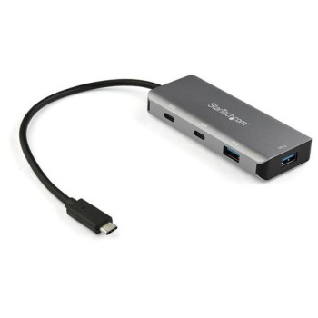 Adaptador HUB USB-C StarTech.com HB31C2A2CB - 2 USB 3.1 - 2 USB-C - 10Gbps - Negro/Gris - HB31C2A2CB