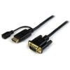 Cable Convertidor de Vídeo StarTech.com - HDMI a VGA - 1920x1200 - 1080p - 1.8m - Negro - HD2VGAMM6 Cable Convertidor de Vídeo StarTech.com - HDMI a VGA - 1920x1200 - 1080p - 1.8m - Negro - HD2VGAMM6