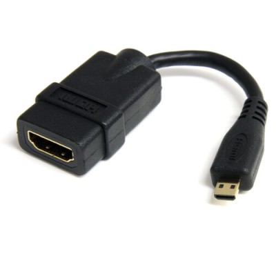 Cable Adaptador StarTech.com - HDMI de Alta Velocidad a Micro HDMI - Macho/Hembra - 12cm - HDADFM5IN Cable Adaptador StarTech.com - HDMI de Alta Velocidad a Micro HDMI - Macho/Hembra - 12cm - HDADFM5IN