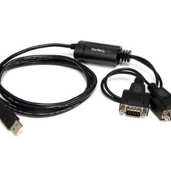 Adaptador USB a RS232 de 2 Puertos StarTech.com con Retención COM - Modelo ICUSB2322F