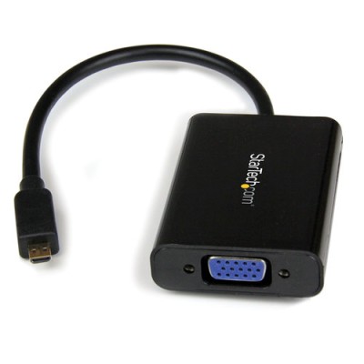 Convertidor StarTech.com - Micro HDMI a VGA - Con Audio - MCHD2VGAA2