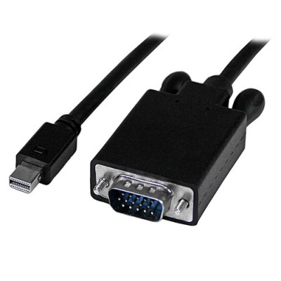 Cable Adaptador de Vídeo StarTech.com - Conecta Mini Displayport a VGA - 1.8m - Activo - Negro - MDP2VGAMM6B Cable Adaptador de Vídeo StarTech.com - Conecta Mini Displayport a VGA - 1.8m - Activo - Negro - MDP2VGAMM6B