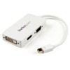 Adaptador de Vídeo StarTech.com - Mini DisplayPort a VGA/ DVI/ HDMI - 1920x1200 - Blanco - MDP2VGDVHDW Adaptador de Vídeo StarTech.com - Mini DisplayPort a VGA/ DVI/ HDMI - 1920x1200 - Blanco - MDP2VGDVHDW